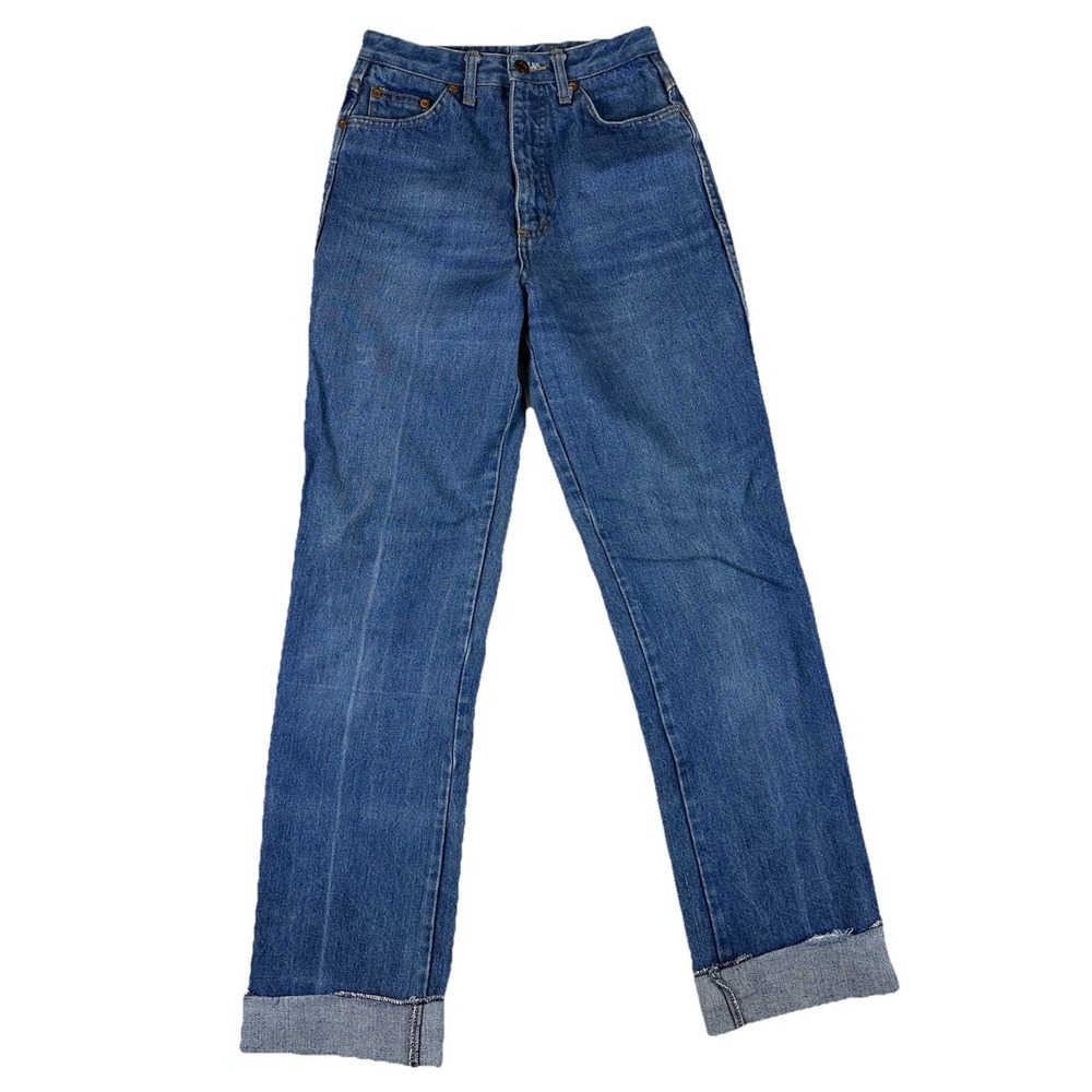 Vtg APPALOOSA High Waisted Mom Jeans 80s 90s Western Med Wash Straight Leg Sz 24